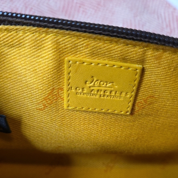 ICON Los Angeles Leather Bag “Umbrella Dogs” Basset Spaniel Puppies Art Purse - Picture 9 of 16